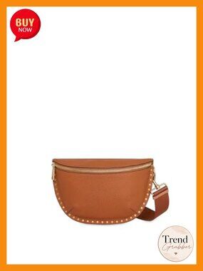 Genuine Leather Crossbody Sling Bag with Zipper